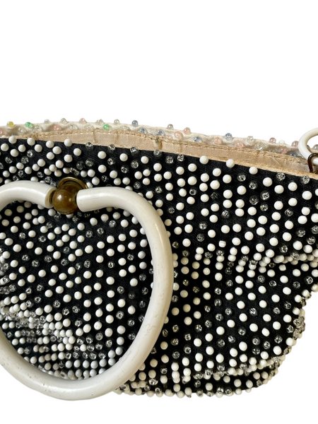 Vintage Confetti Beaded Handbag