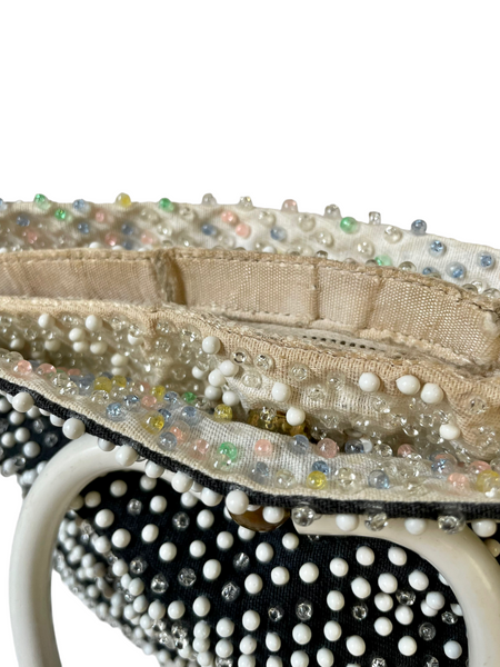 Vintage Confetti Beaded Handbag