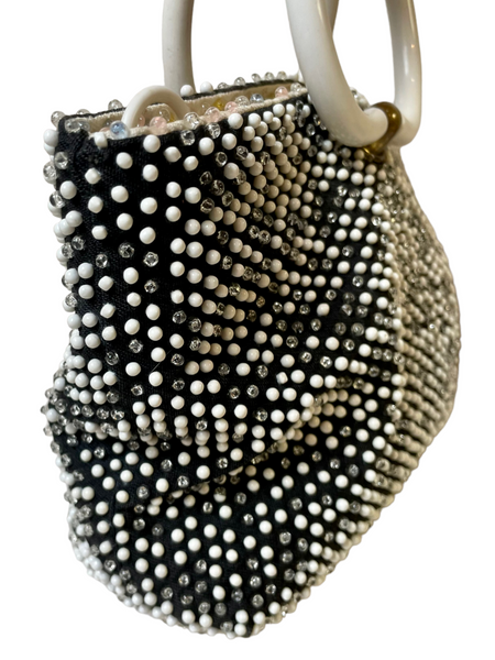 Vintage Confetti Beaded Handbag