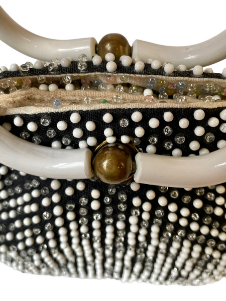 Vintage Confetti Beaded Handbag