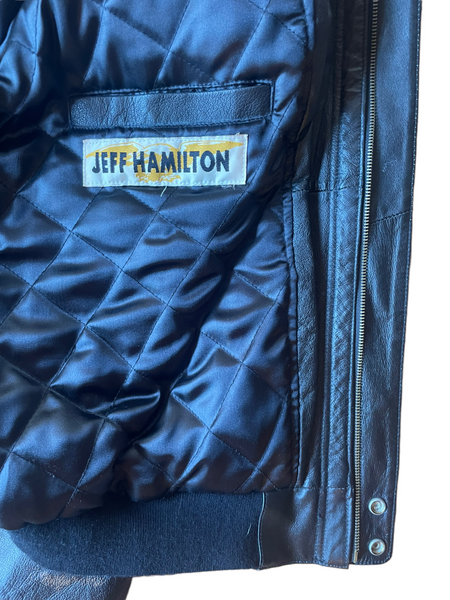 Checkered 50th Anniversary Jeff Hamilton Leather Racing Jacket