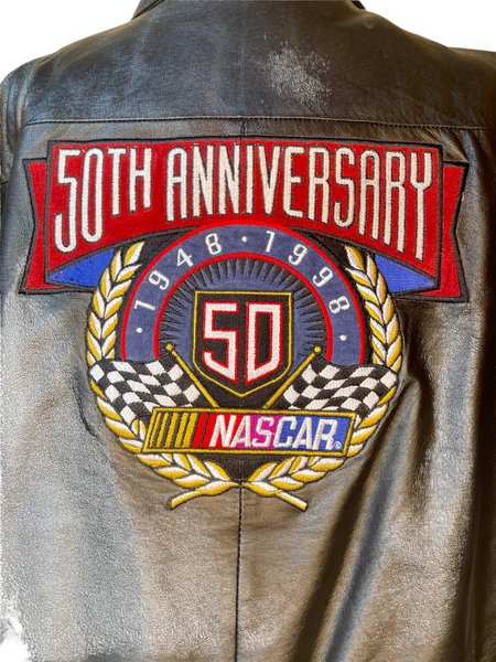 Checkered 50th Anniversary Jeff Hamilton Leather Racing Jacket