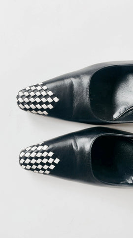 Vintage St. John checkered heels 8.5