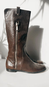 ‘Gryson’ brown leather riding boots 39