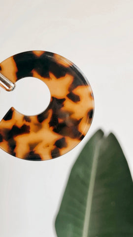 Tortoiseshell Hoop Earrings