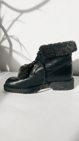 Vintage ‘Blondo’ black leather combat boots 10