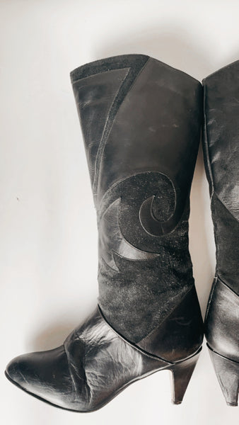 Vintage suede and leather boots 7