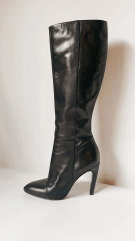 ‘Via Spiga’ black leather tall boots 6.5