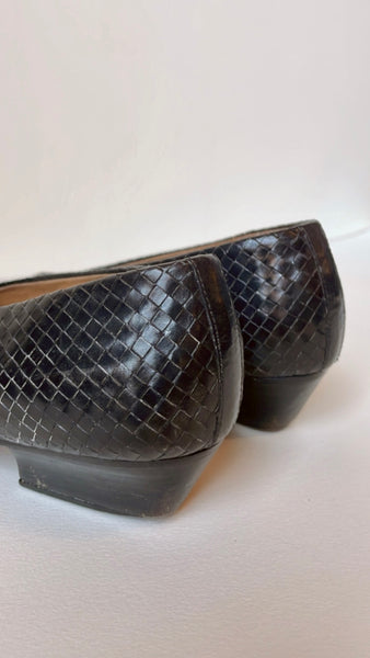 Woven Leather Heels 8.5