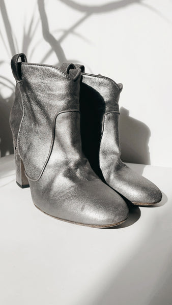 ‘Laurence Dacade’ metallic boots 8.5