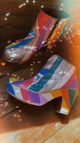 POP Painted Platform Boots 9