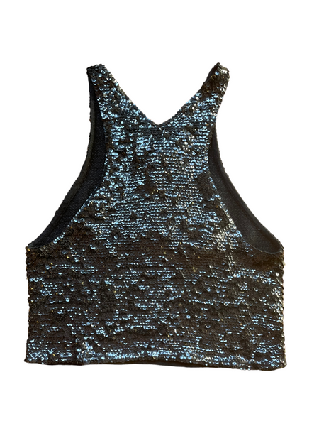 Adrienne Vittadini Rolls Royce Sequin Tank  back view
