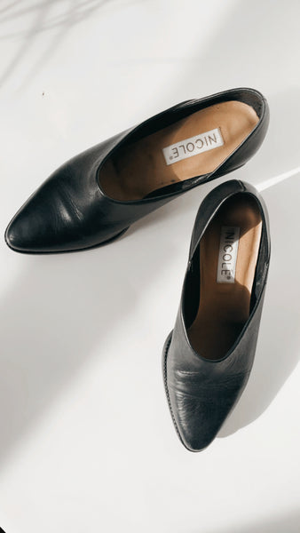 Vintage ‘Nicole’ black leather boots 8