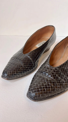 Woven Leather Heels 8.5