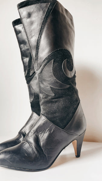 Vintage suede and leather boots 7