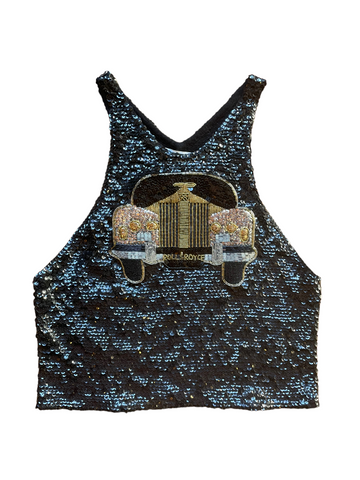 Adrienne Vittadini Rolls Royce Sequin Tank S