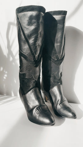 Vintage suede and leather boots 7
