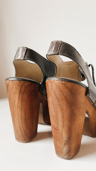 Wooden Clog Heels 10