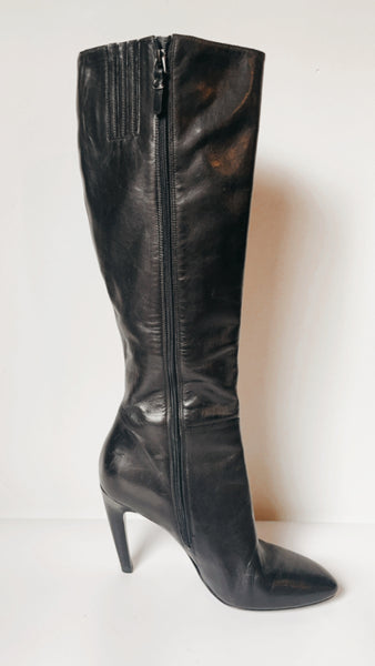 ‘Via Spiga’ black leather tall boots 6.5