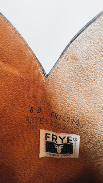 Vintage Frye Nude Leather Boots 9.5