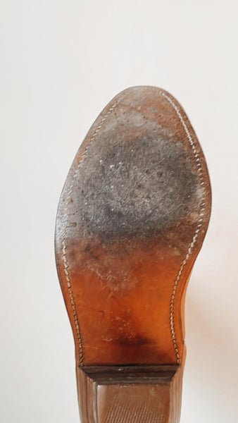 Vintage Frye Nude Leather Boots 9.5