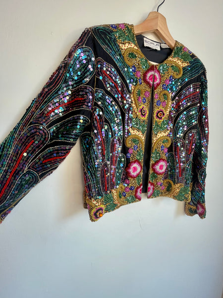 Sequin Embroidered 'Scala' Matador Jacket