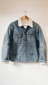 Vintage ‘key’ denim shearling jacket
