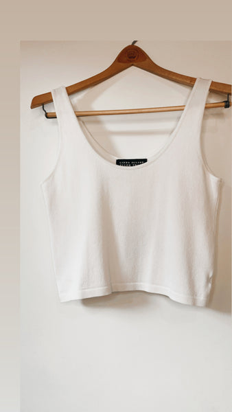 ‘Ellen Tracy’ knit white tank top