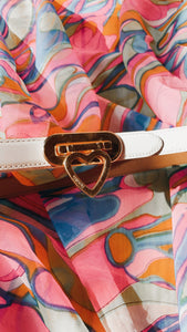 Vintage Moschino leather heart belt