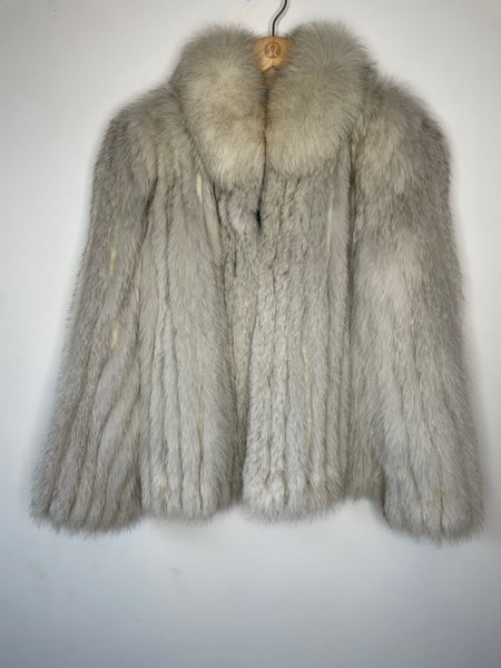 Grey Fox Fur Jacket