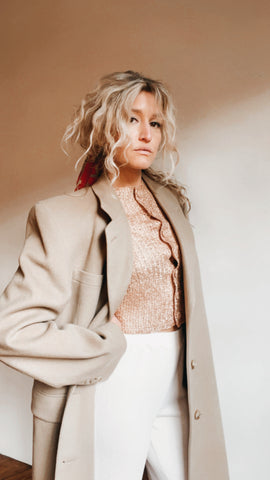 Vintage Camel Dress Coat
