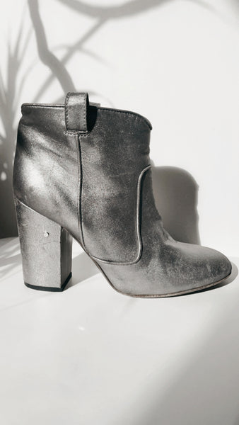 ‘Laurence Dacade’ metallic boots 8.5