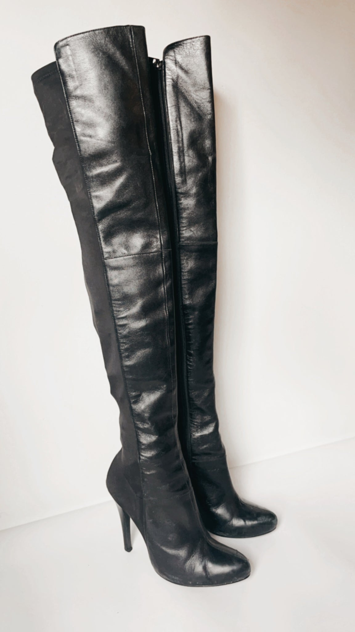 ‘Colin Stuart’ black leather thigh high boot 6